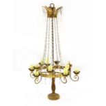 A 19th century Continental gilt metal table candelabra,