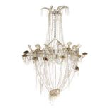 A twelve-light chandelier