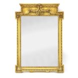 An Empire style gilt dressing mirror,