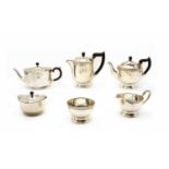 Three various silver plated teasets,