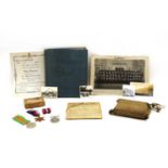 A collection of WWII pilot memorabilia and medals belonging to LAC Alec Webb 1807505 RAF,