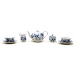 A Meissen blue and white teaset
