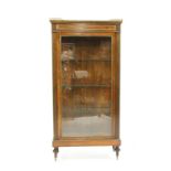 A rosewood and brass mounted vitrine,