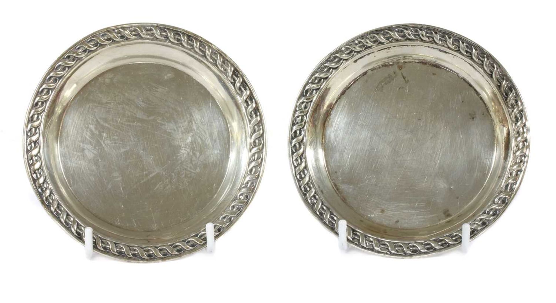 A pair of sterling silver dishes by Tiffany & Co.,