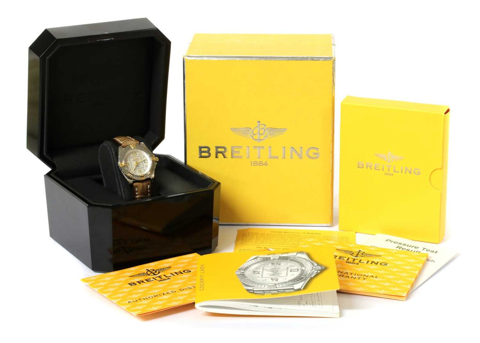A ladies' stainless steel Breitling 'Lady Cockpit' quartz strap watch, c.2006, - Bild 2 aus 2