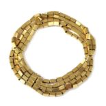 An Italian 18ct gold four row bracelet, c.1950,