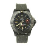 A gentlemen's titanium Breitling 'Avenger Blackbird 44' automatic strap watch, c.2017,