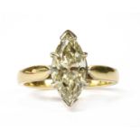 An 18ct gold single stone diamond ring,