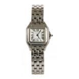 A ladies' stainless steel Cartier Panthère quartz bracelet watch, c.2017,