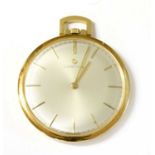 An 18ct gold slimline open-faced pocket watch,
