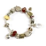 A sterling silver Lovelinks charm bracelet,