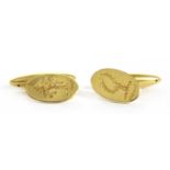 A pair of 18ct gold cufflinks,