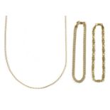 A 9ct gold Celtic style link bracelet,