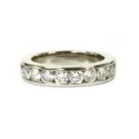 A platinum diamond full eternity ring,