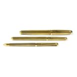 A cased sterling silver pen set by Asprey,