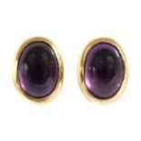 A pair of gold amethyst earrings by Tiffany & Co.,