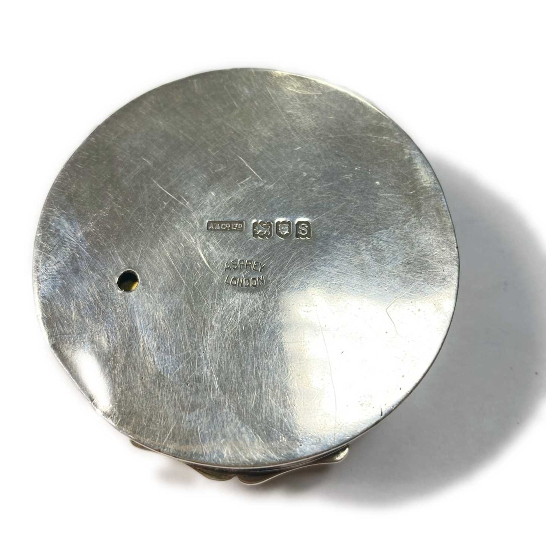A sterling silver cased travel barometer by Asprey, - Bild 5 aus 13