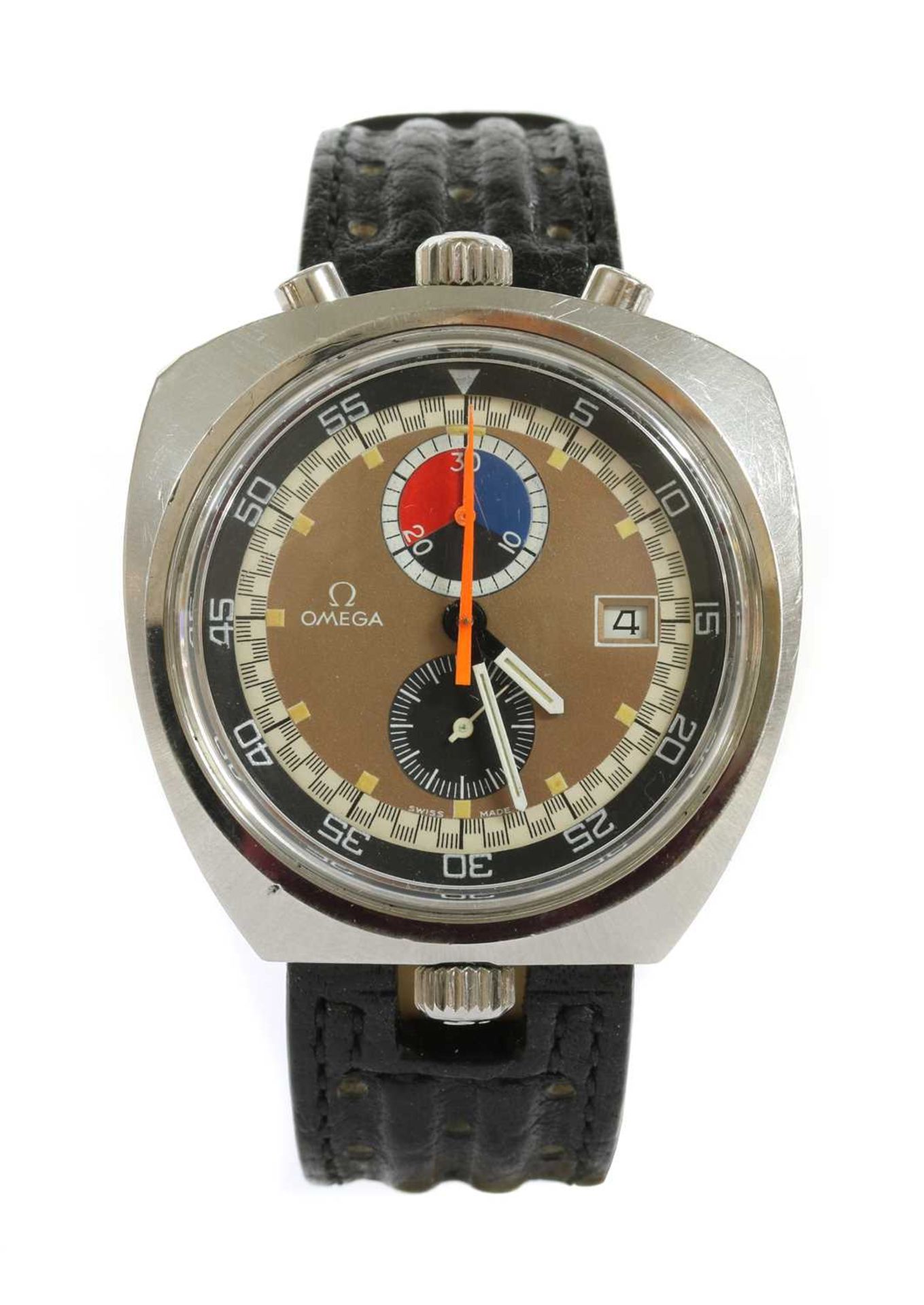 A stainless steel Omega 'Seamaster Bullhead' mechanical strap watch, c.1970,