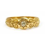 An 18ct gold diamond ring,