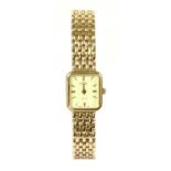 A ladies' 9ct gold Rotary quartz bracelet watch,