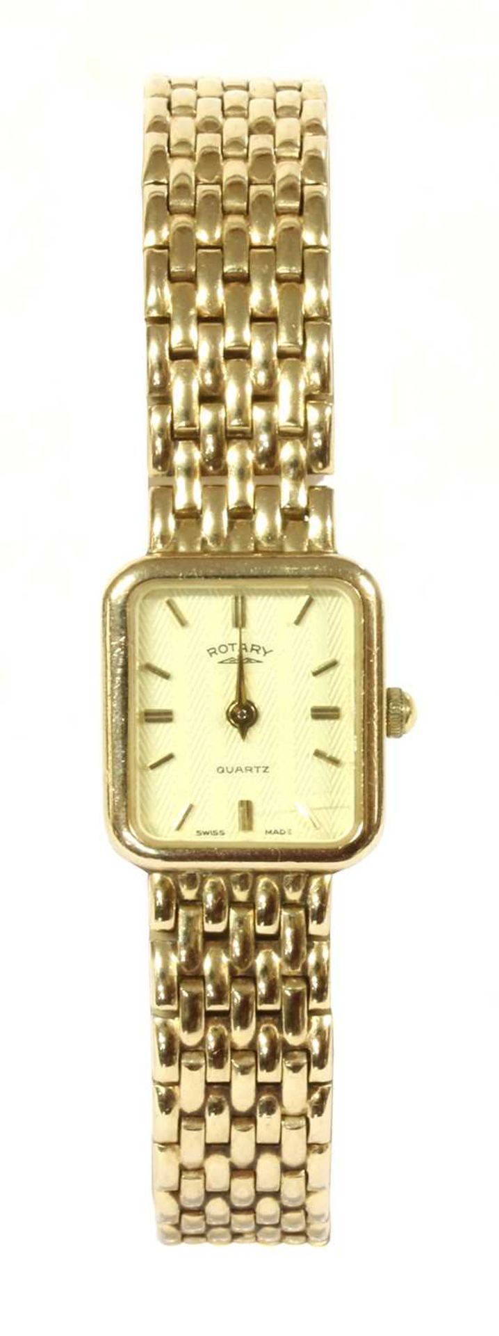 A ladies' 9ct gold Rotary quartz bracelet watch,