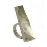 A sterling silver 'Folds' ring by Abigail Brown,