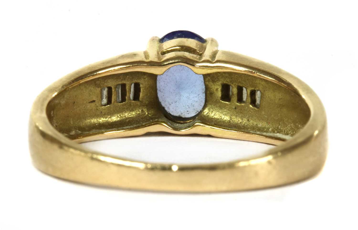 A gold iolite and diamond ring, - Image 2 of 3