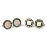 A pair of sterling silver 'Best of British' cameo cufflinks by Stephen Webster for Wedgwood,