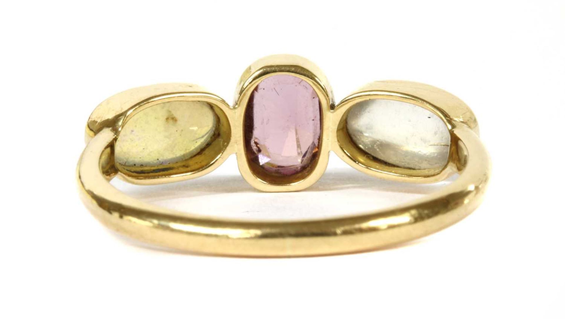 An Edwardian gold garnet, opal and moonstone ring, - Image 3 of 4