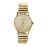 A gentlemen's 9ct gold Longines mechanical bracelet watch,