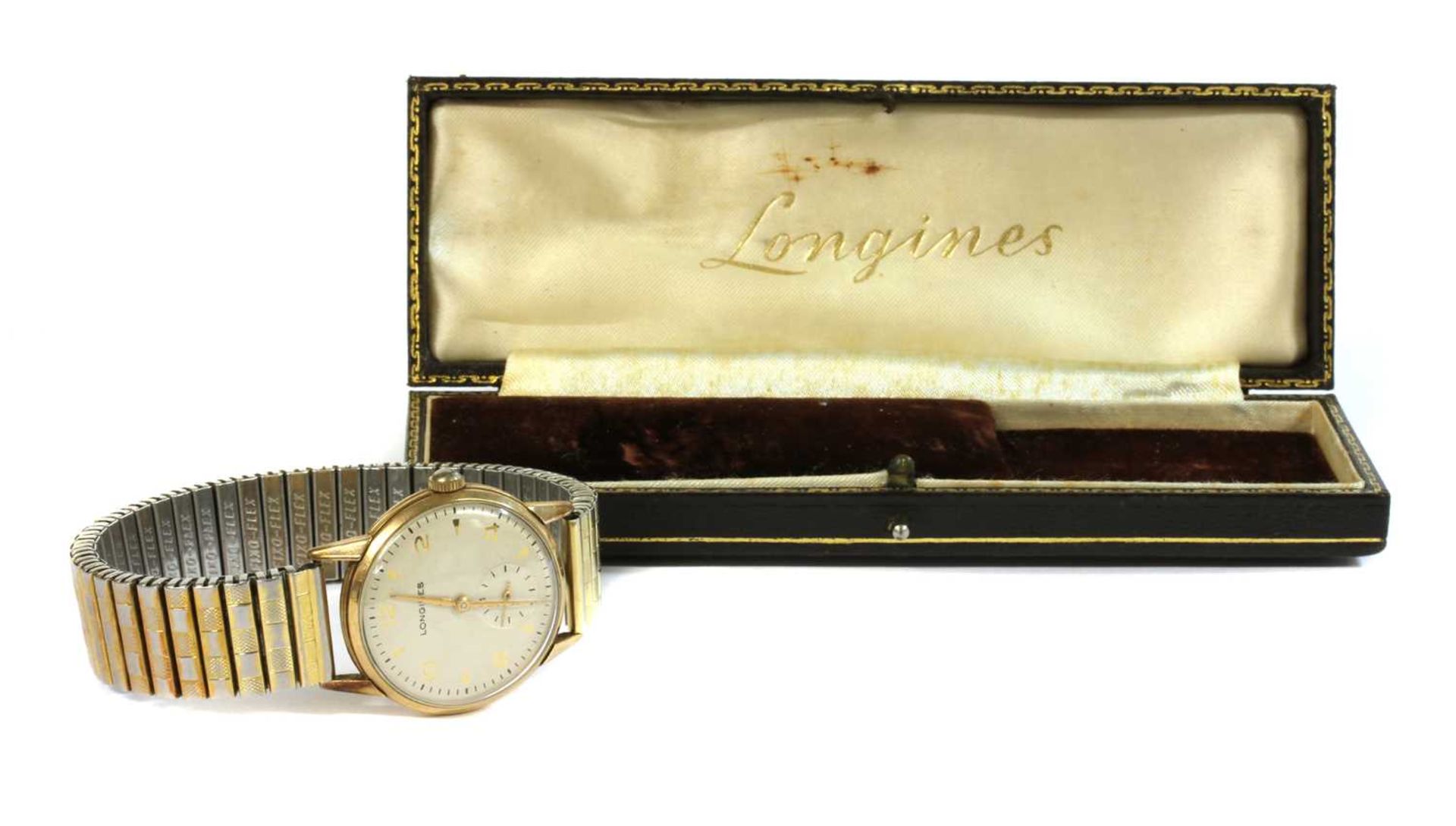 A gentlemen's 9ct gold Longines mechanical bracelet watch, - Bild 2 aus 3