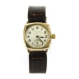 An Art Deco 9ct gold Rolex Oyster mechanical strap watch,