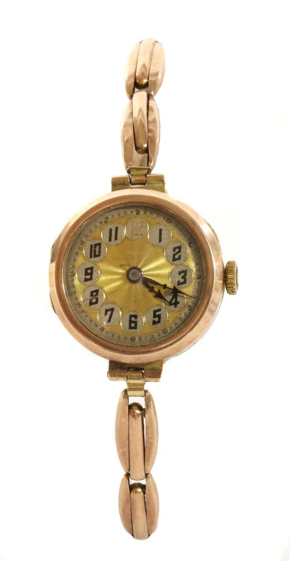 A 9ct gold mechanical bracelet watch,
