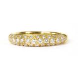 An 18ct gold diamond ring,