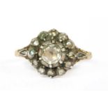 A Dutch rose cut diamond cluster ring,