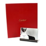 A Cartier crocodile finish photo frame,