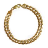 A 9ct gold curb link bracelet,