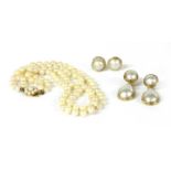 A quantity of pearl jewellery,