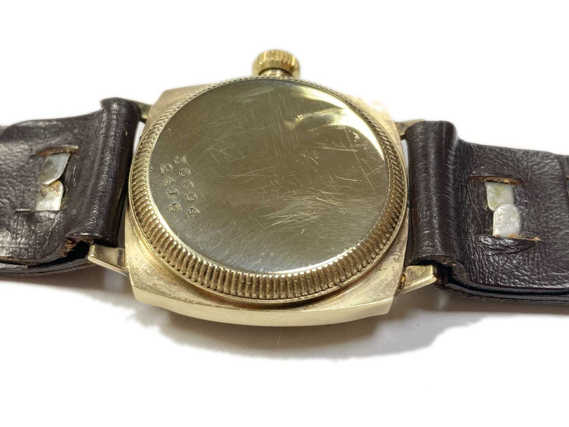 An Art Deco 9ct gold Rolex Oyster mechanical strap watch, - Image 5 of 6