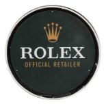 A CONTEMPORARY 'ROLEX OFFICIAL RETAILER' SIGN,