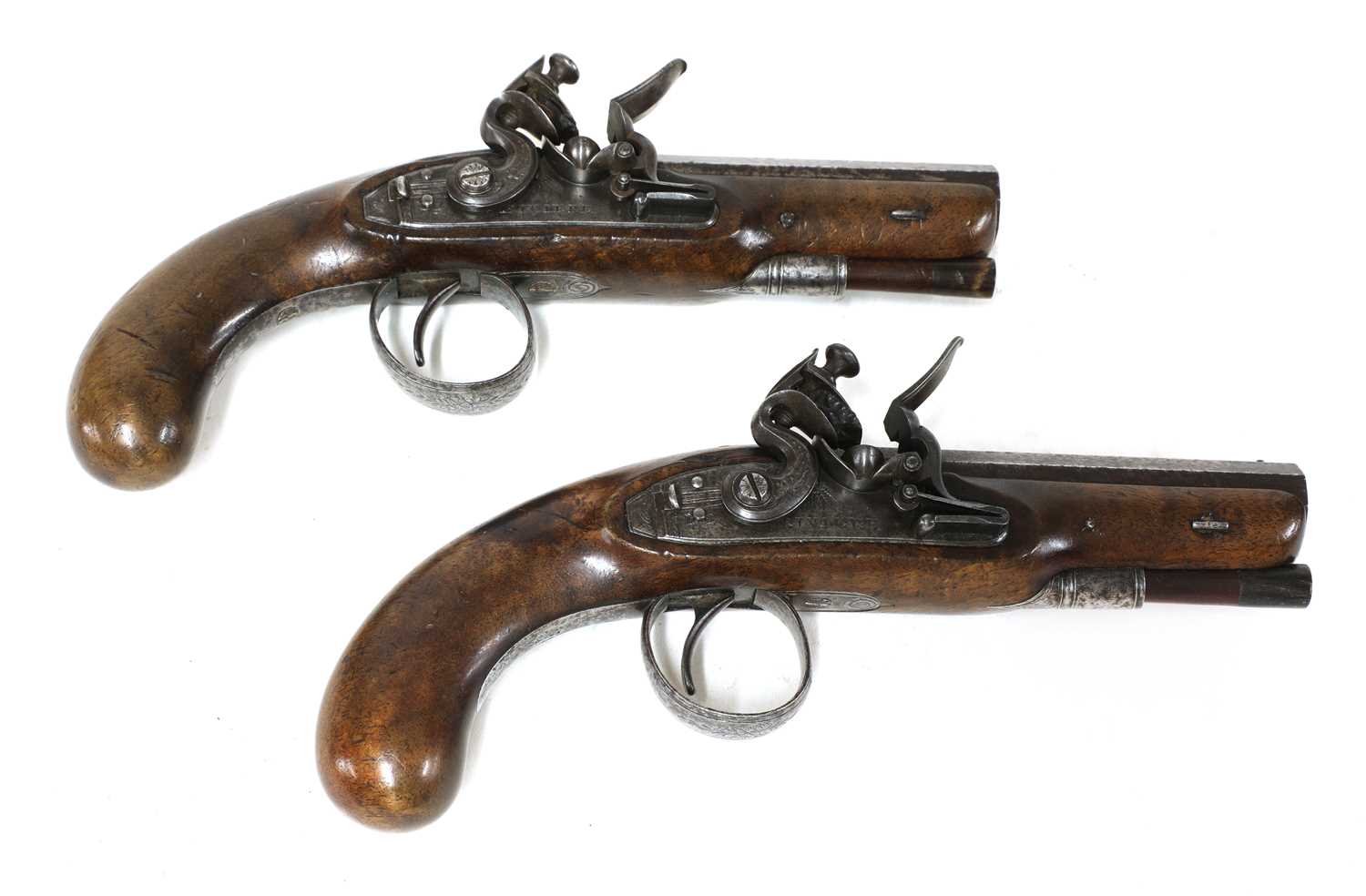 A PAIR OF 'RIVIERE LONDON' POCKET PISTOLS,