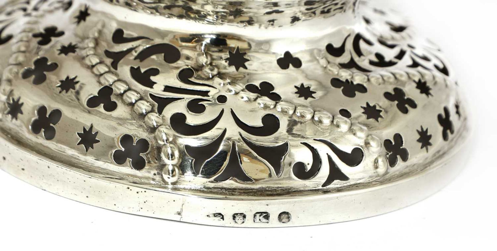A George III silver cake basket, - Image 4 of 4