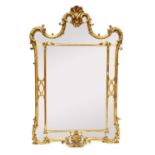 A George III-style giltwood framed pier glass,