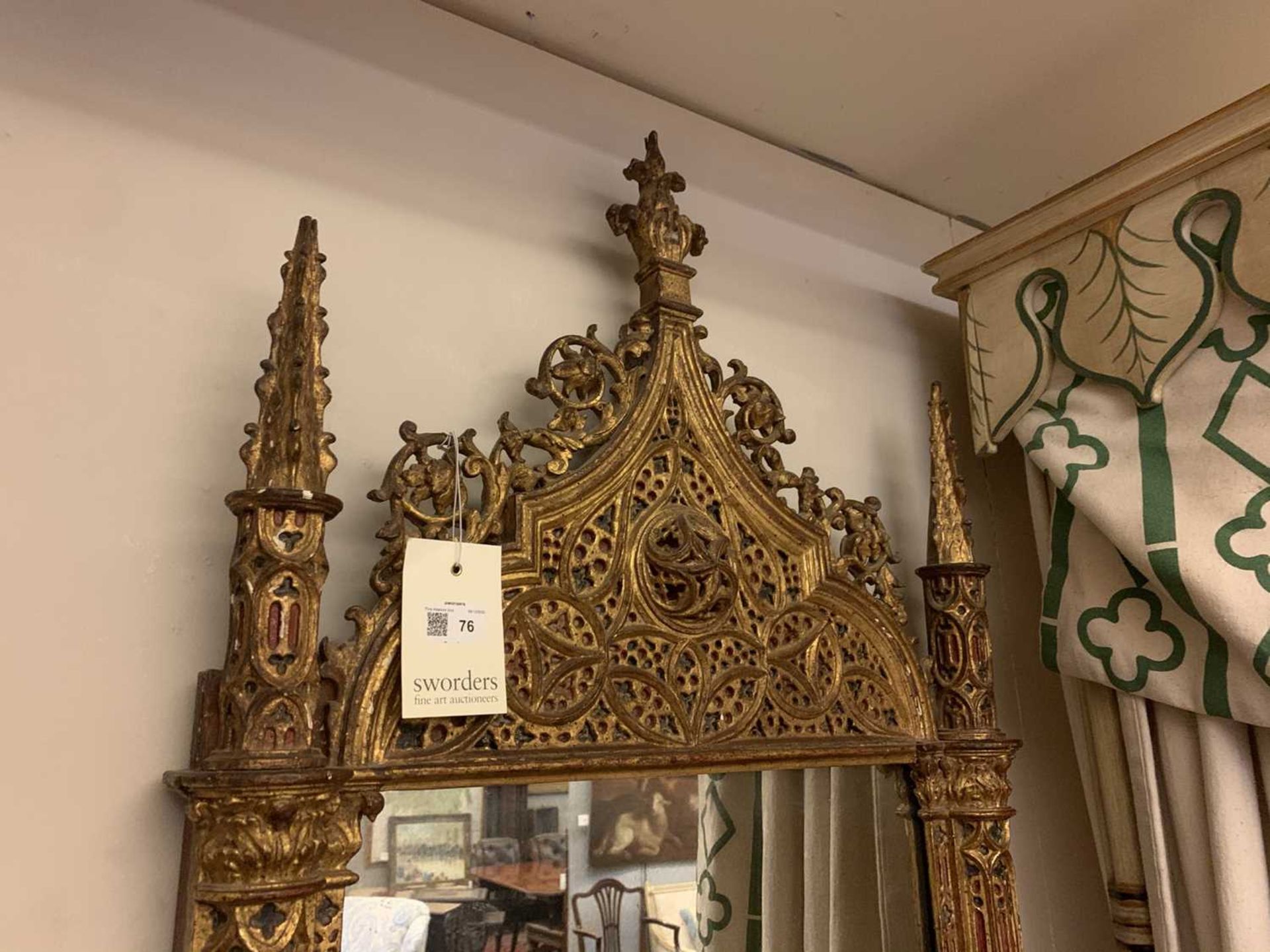 A Gothic Revival wall mirror, - Image 4 of 38