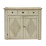 A Gustavian painted dresser,