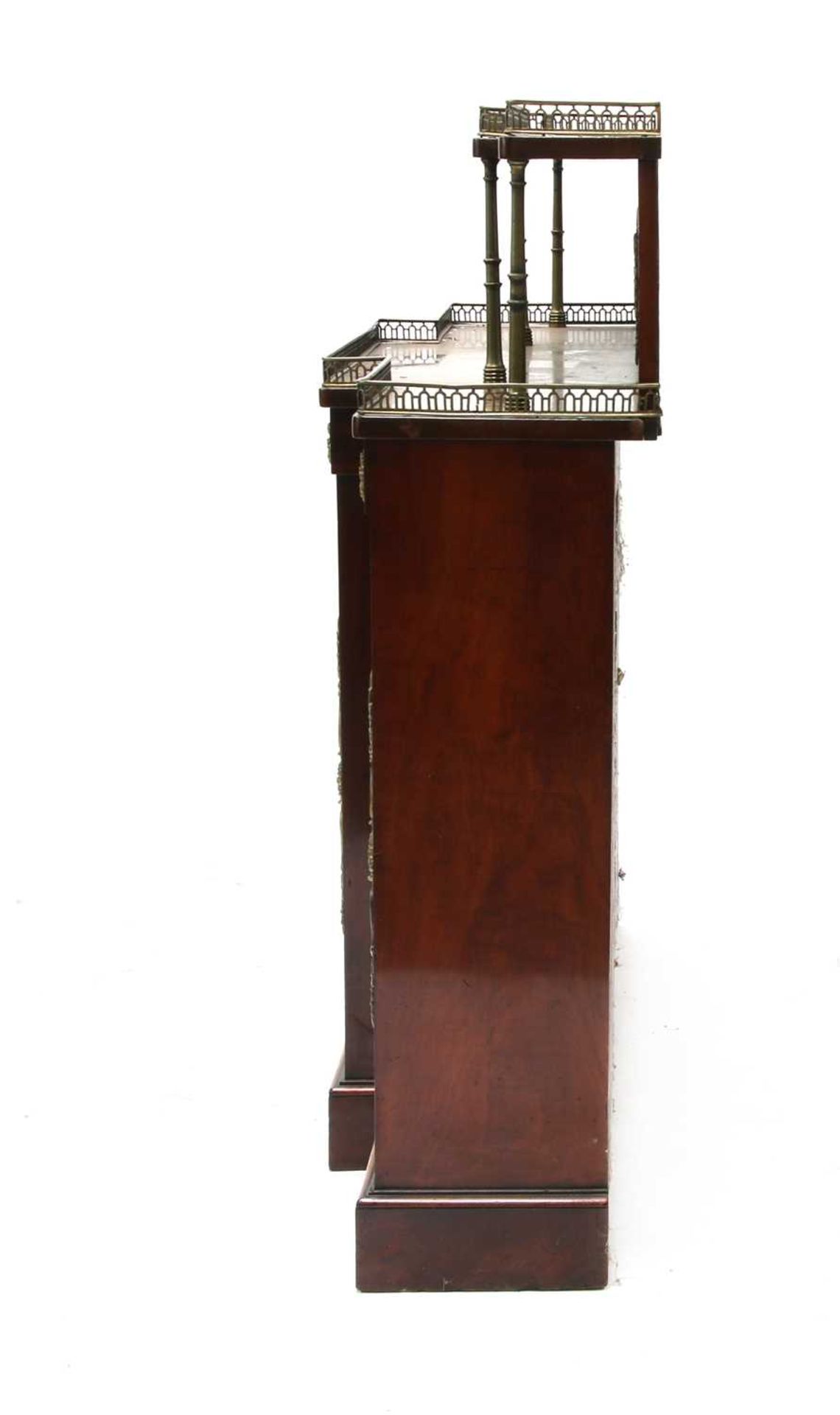 A French Empire mahogany breakfront bookcase, - Image 10 of 41