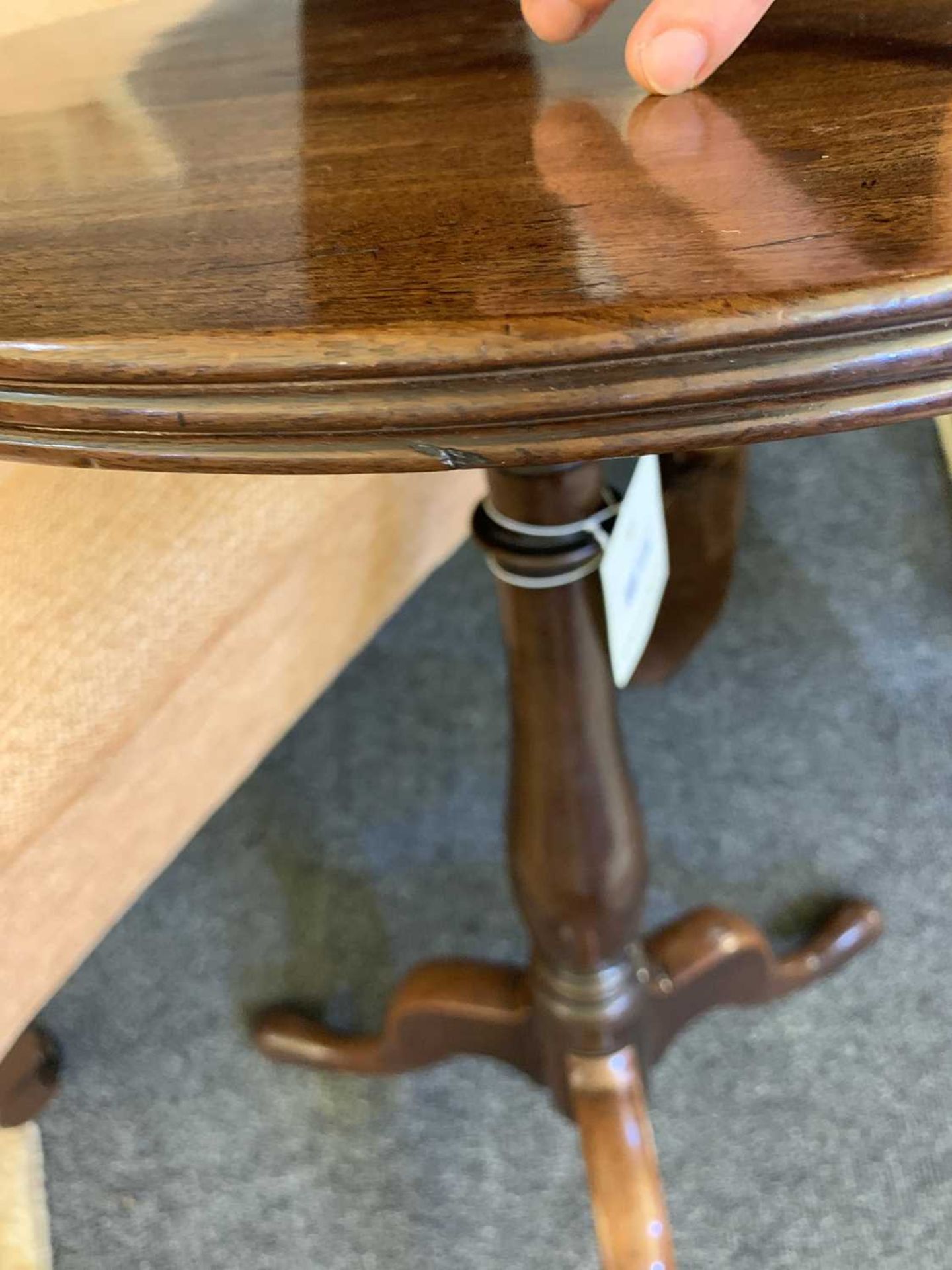 A George III solid mahogany tripod table, - Image 15 of 17