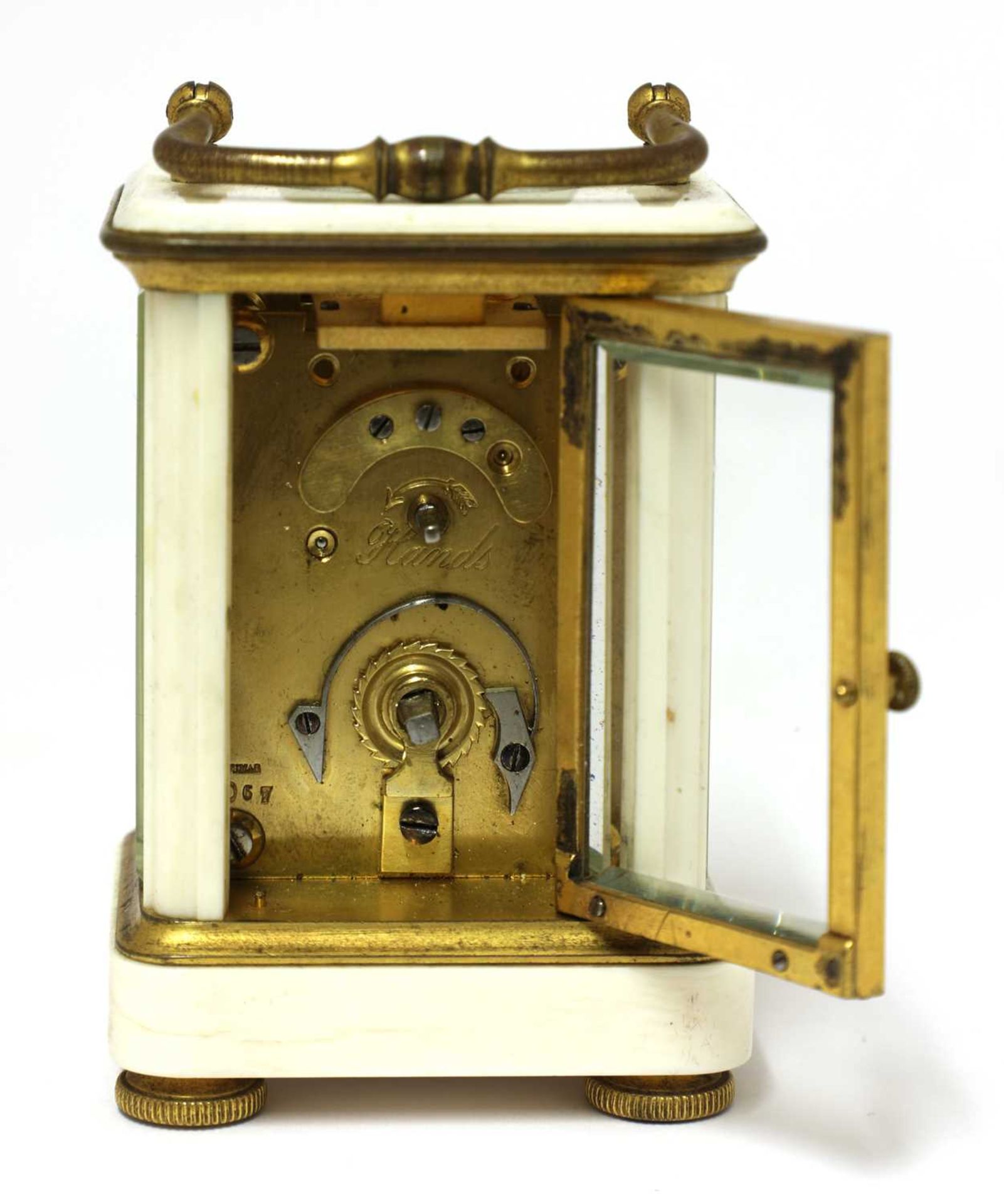 A brass and ivory miniature carriage clock, - Image 5 of 19