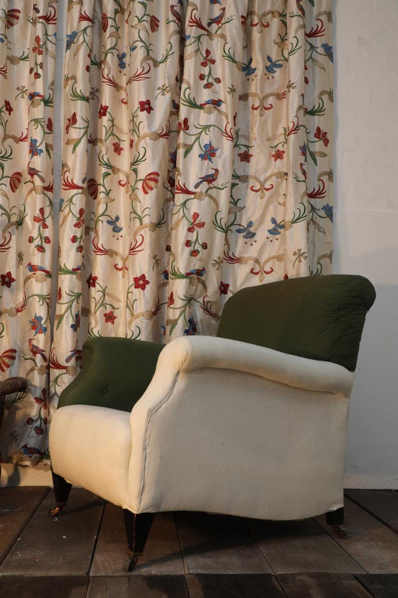 An upholstered easy armchair, - Image 8 of 8