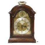 A George III mahogany eight-day bracket clock by Daniel Vauguion,